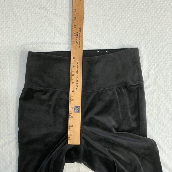 LIVI ACTIVE Lane Bryant Full Length Crushed Velvet Leggings Black 10 12 - Picture 6 of 8